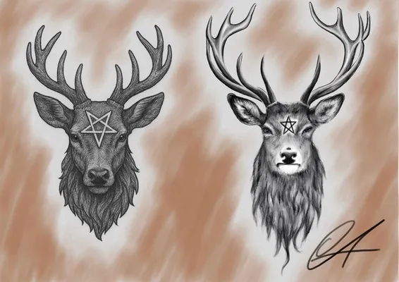 Der direkte Vergleich von einer Tattoovorlage als Wannado von Ozzy und einer von der KI