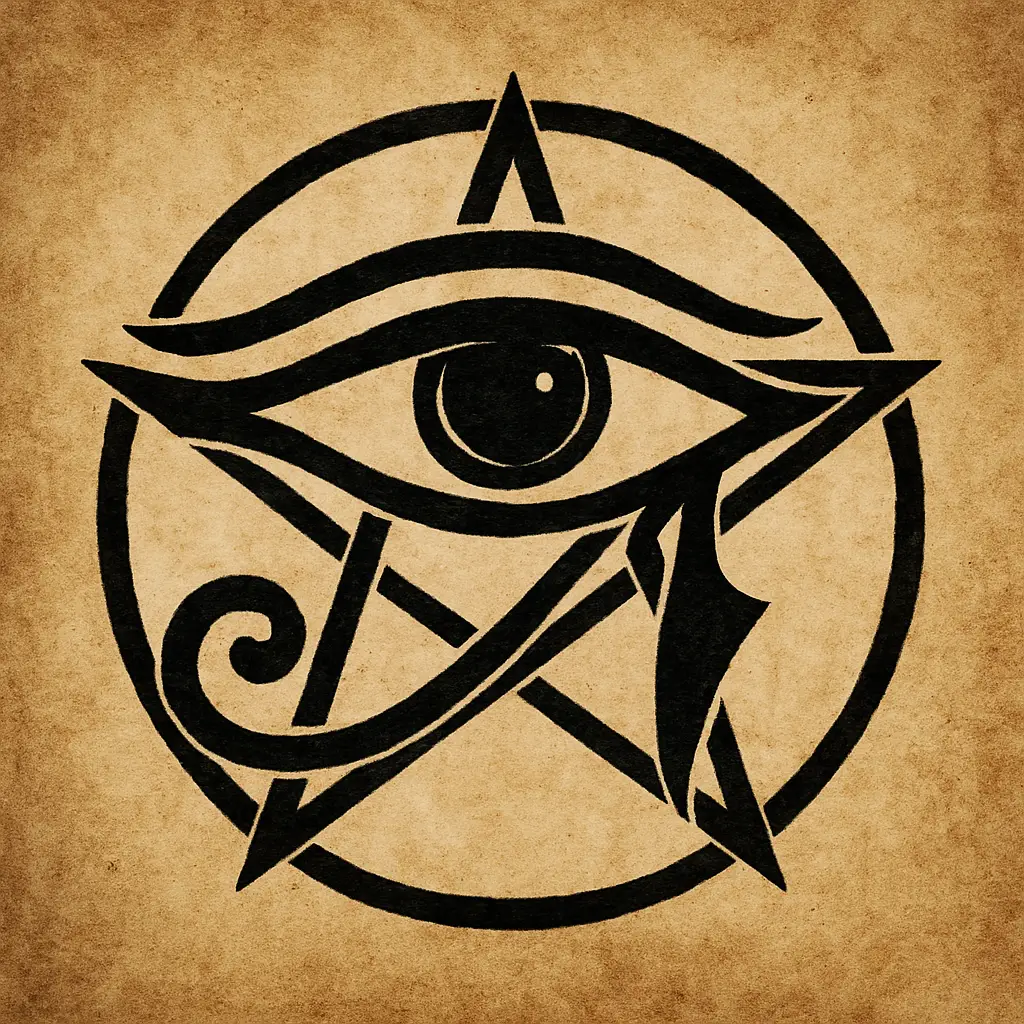 Wer möchte diese Fusion aus Horusauge und Pentagram als Tattoo? Das Wannado ist noch zu haben.