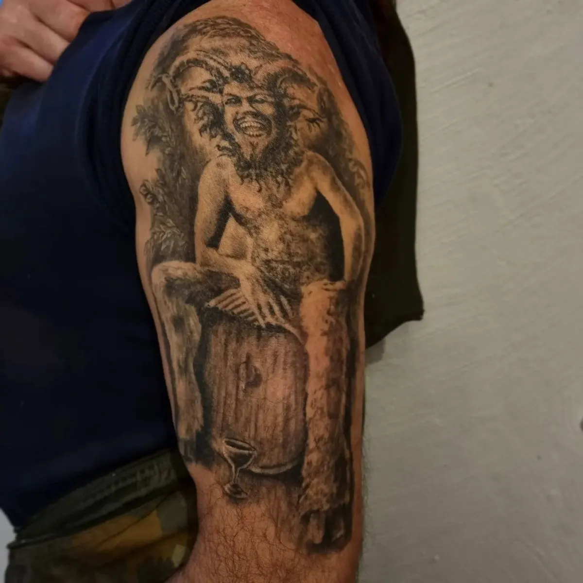 Pan-Tattoo. Tattoo in Hamburg von Ozzy gestochen